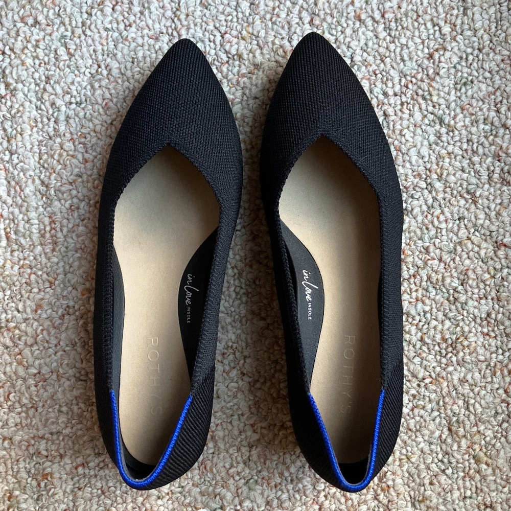 Rothy's Black “The High Point” heel